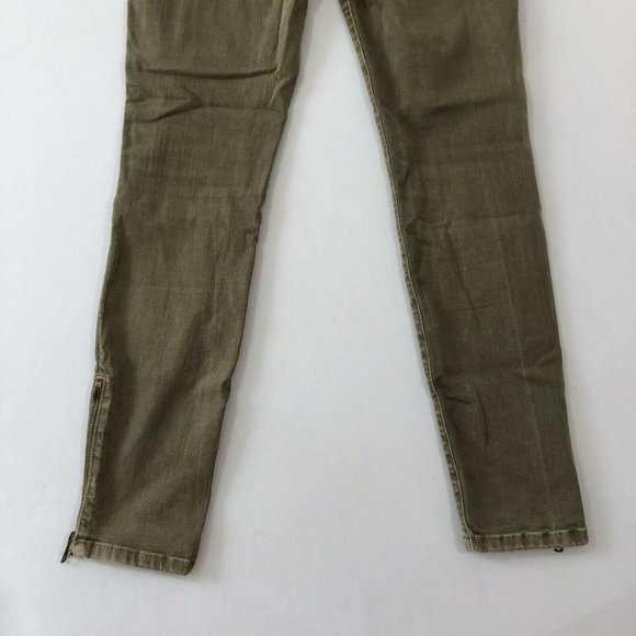34N 118W Pants Women's 27 Olive Green Skinny Utility SOHO Zip Stiletto Size 27 - Picture 8 of 11
